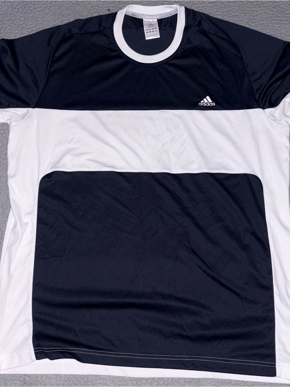Adidas Men’s Navy Blue & White Performance Tee